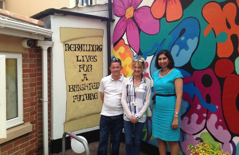 With staff at Two Saints in the new garden