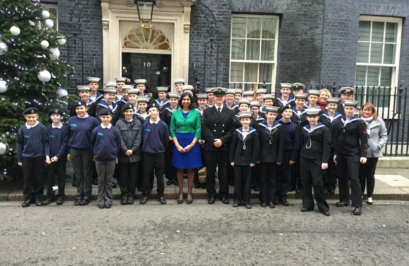 Warsash Sea Cadets outside Number 10