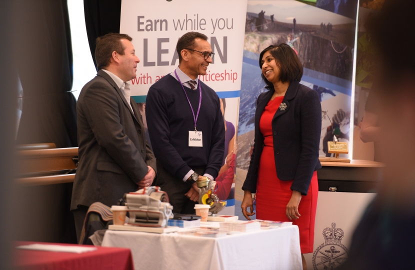 Suella at Apprenticeship Fair 