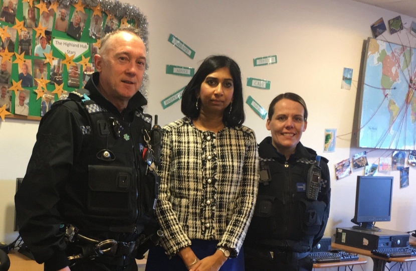 Suella with Hampshire Police 