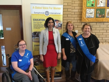 Suella visiting Fareham and Gosport Soroptimist International group