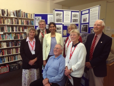 Suella with local group Portchester Remembers, which works to preserve the history of the local area