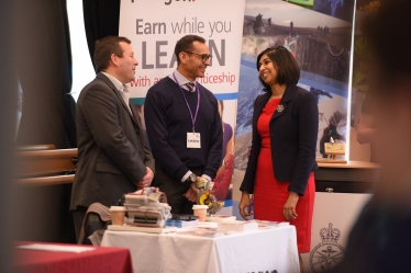 Suella at Apprenticeship Fair 