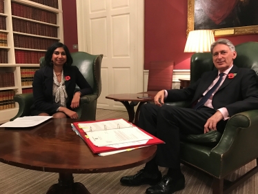 Suella with the Chancellor - 2016