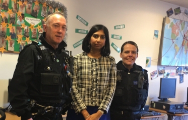 Suella with Hampshire Police 